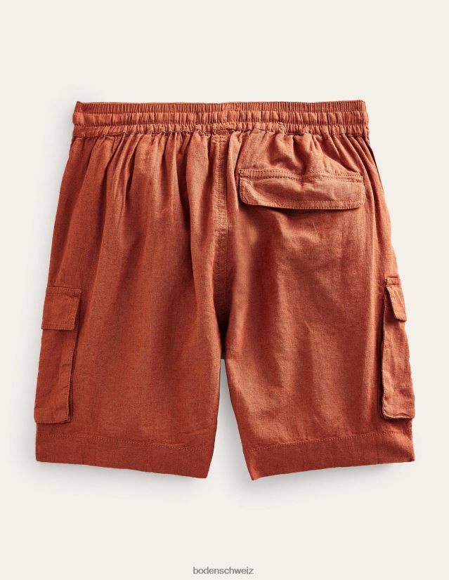 Boden Mädchen Cargo-Shorts aus Leinen-Baumwolle VH86PT2684 Kleidung geröstete Kastanie