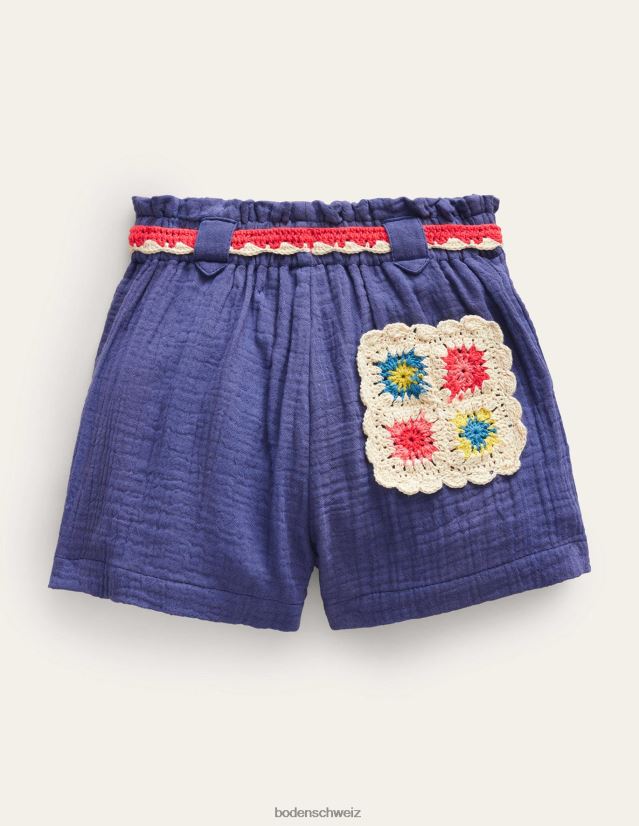 Boden Mädchen Crinkle-Häkelshorts VH86PT2693 Kleidung weiches Steuerbord