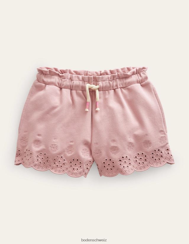 Boden Mädchen Jersey-Ösenshorts VH86PT2759 Kleidung mandelrosa