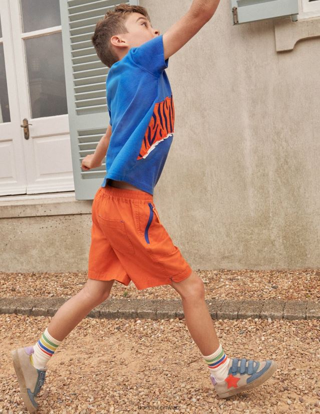 Boden Mädchen Ripstop-Aktivshorts VH86PT2689 Kleidung Kumquat-Orange