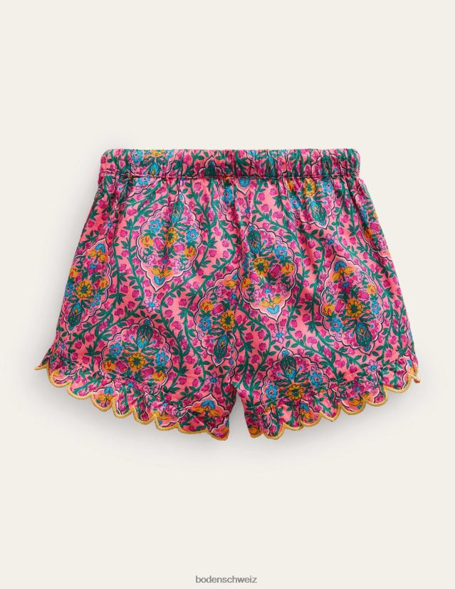 Boden Mädchen Shorts mit Wellensaum VH86PT782 Kleidung Azaleen-Holzschnittrebe