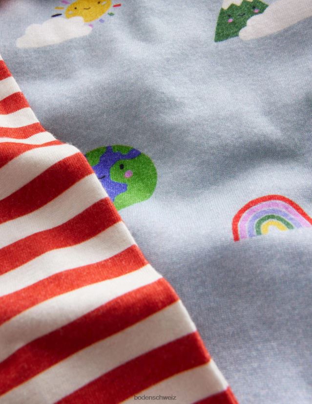 Boden Mädchen kuschelige, kurze Pyjamas im Doppelpack VH86PT2741 Kleidung Wetter