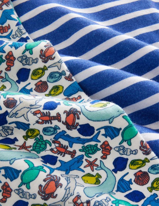 Boden Mädchen kuschelige, kurze Pyjamas im Doppelpack VH86PT2747 Kleidung Multiriff