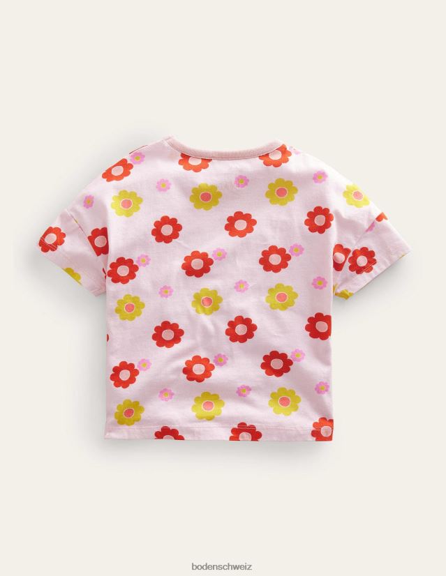 Boden Mädchen Appliziertes Flatterquallen-Oberteil VH86PT2872 Kleidung Feuerrote Qualle