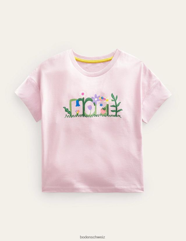 Boden Mädchen Bedrucktes Grafik-T-Shirt VH86PT2868 Kleidung französische rosa Hoffnung