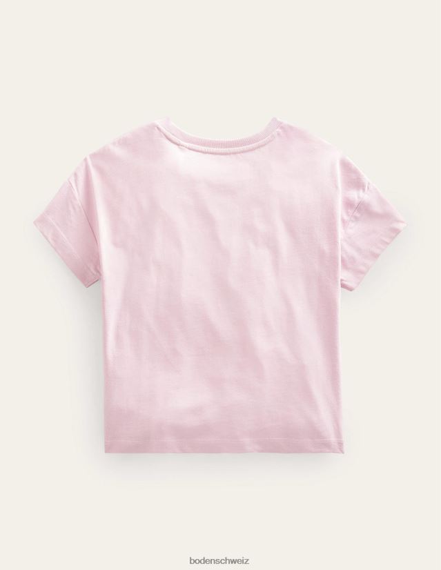 Boden Mädchen Bedrucktes Grafik-T-Shirt VH86PT2868 Kleidung französische rosa Hoffnung
