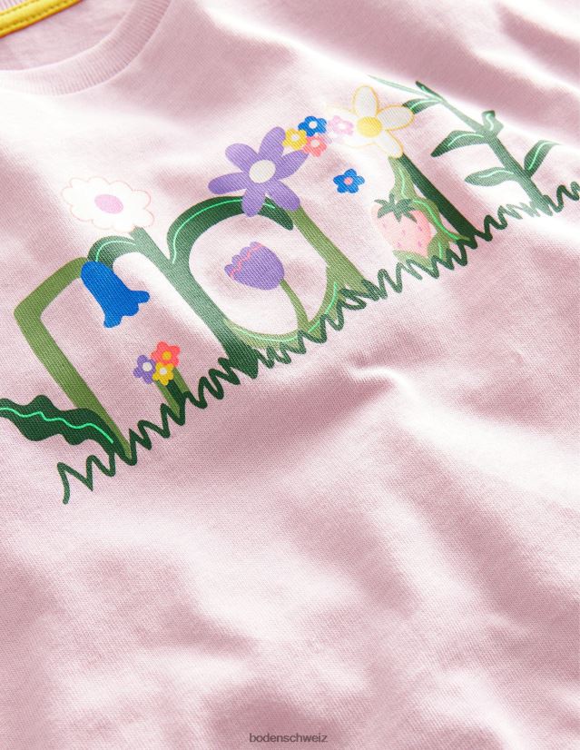 Boden Mädchen Bedrucktes Grafik-T-Shirt VH86PT2868 Kleidung französische rosa Hoffnung
