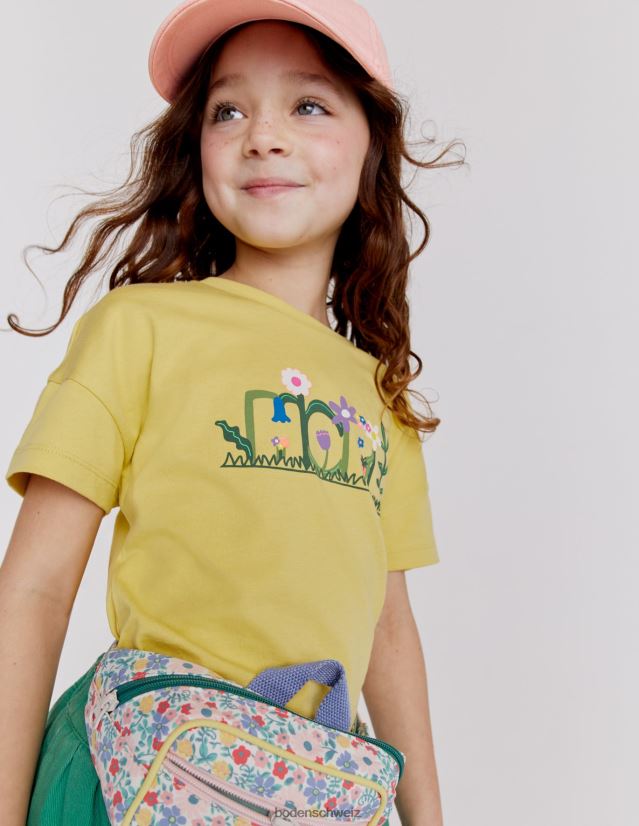 Boden Mädchen Bedrucktes Grafik-T-Shirt VH86PT2932 Kleidung weiche Zitronenhoffnung