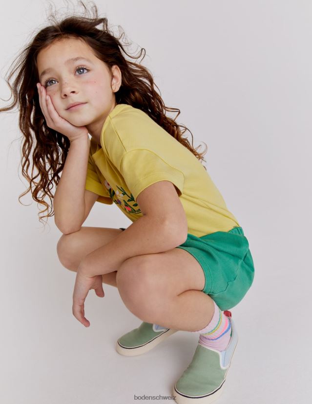 Boden Mädchen Bedrucktes Grafik-T-Shirt VH86PT2932 Kleidung weiche Zitronenhoffnung