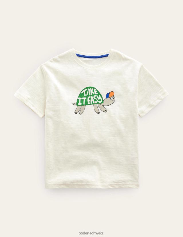 Boden Mädchen Bedrucktes Humor-T-Shirt VH86PT3202 Kleidung Vanilleschotenschildkröte