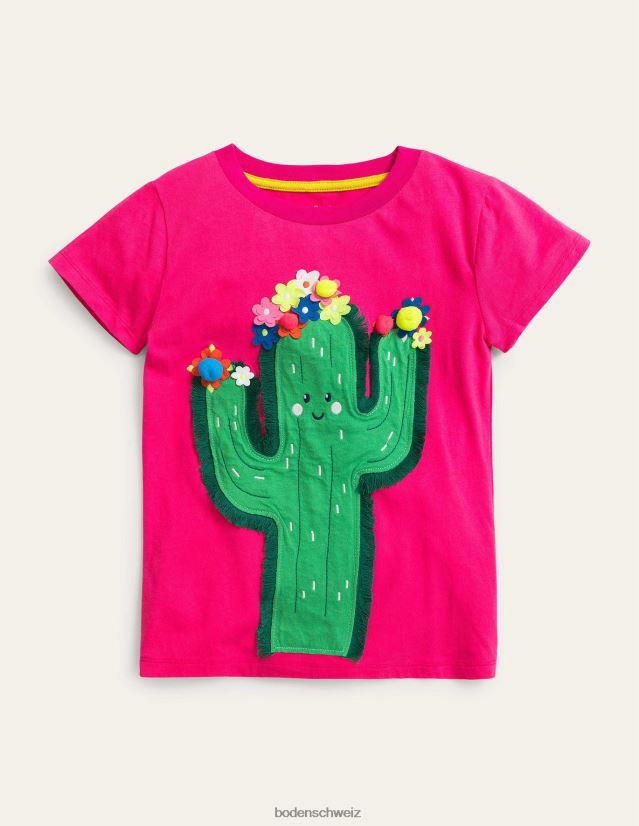 Boden Mädchen Flatter-T-Shirt VH86PT3172 Kleidung Tutti fruchtiger rosa Kaktus