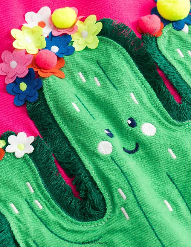 Boden Mädchen Flatter-T-Shirt VH86PT3172 Kleidung Tutti fruchtiger rosa Kaktus