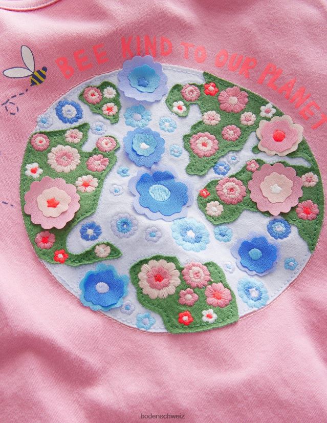 Boden Mädchen Flattertop VH86PT3182 Kleidung Formica rosa Planet