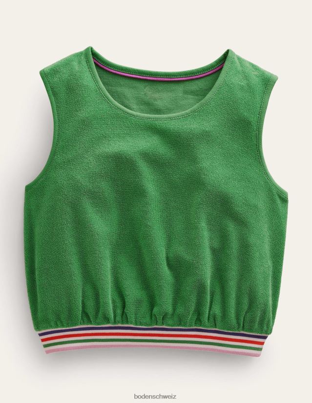 Boden Mädchen Frotteeweste VH86PT3009 Kleidung Aloe grün
