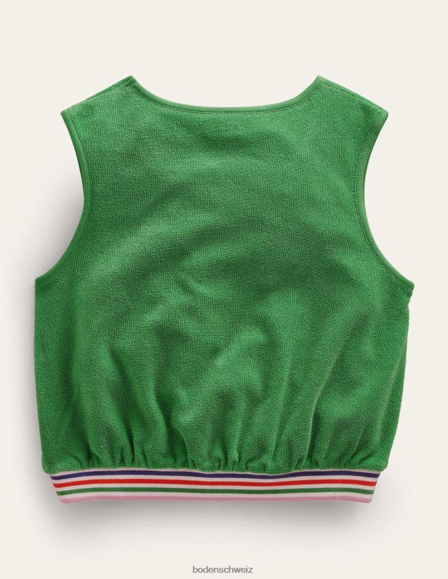 Boden Mädchen Frotteeweste VH86PT3009 Kleidung Aloe grün
