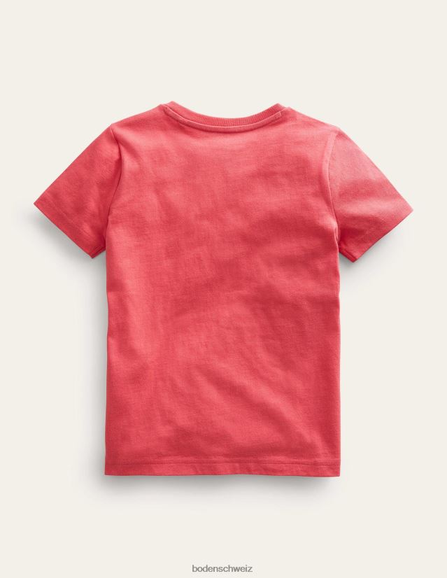 Boden Mädchen Krieger-T-Shirt VH86PT3043 Kleidung Marmelade rot
