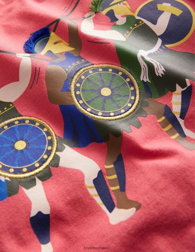 Boden Mädchen Krieger-T-Shirt VH86PT3043 Kleidung Marmelade rot