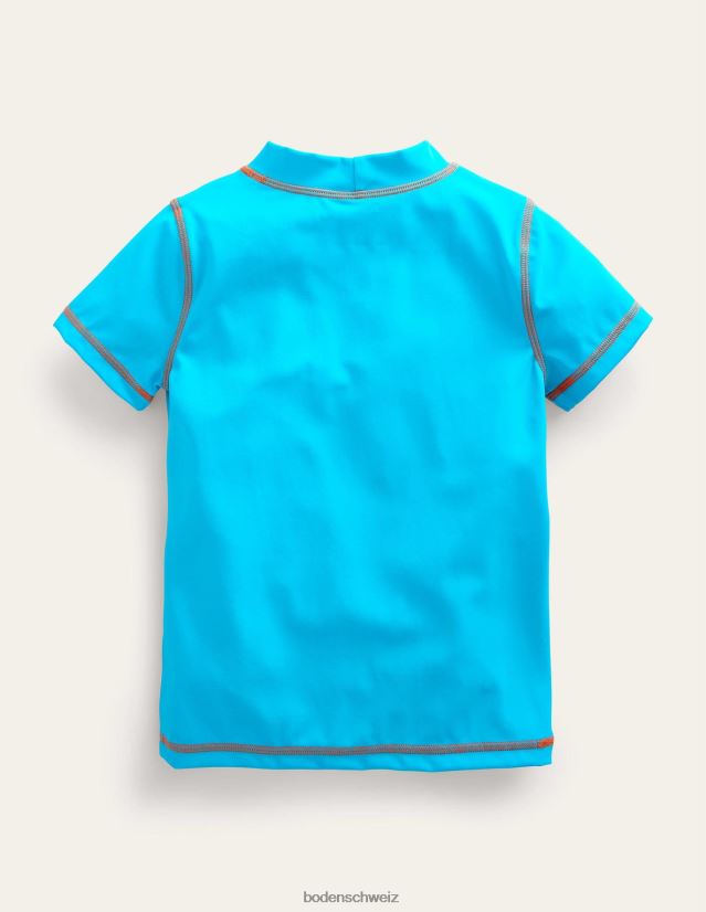 Boden Mädchen Kurzärmlige Rash-Weste VH86PT3179 Kleidung Cabana-Blau