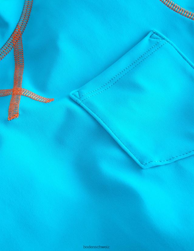 Boden Mädchen Kurzärmlige Rash-Weste VH86PT3179 Kleidung Cabana-Blau