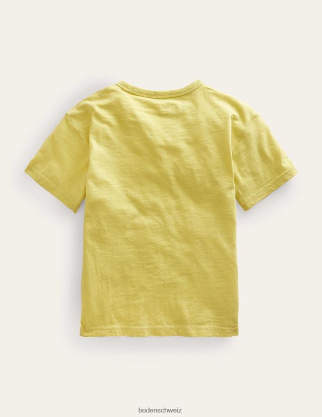 Boden Mädchen Lässiges T-Shirt mit Applikationen VH86PT3066 Kleidung Butterblumengelb