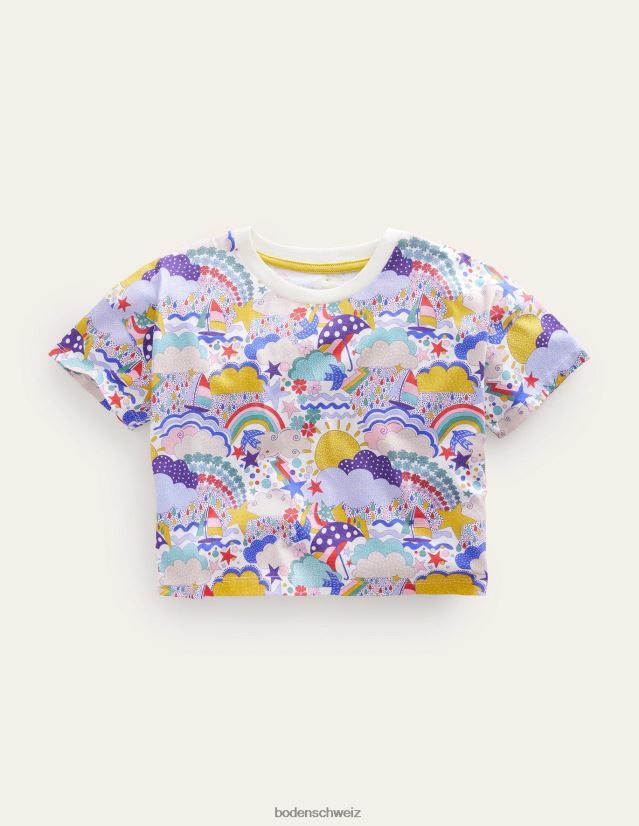 Boden Mädchen Lässiges, kurzes T-Shirt VH86PT2886 Kleidung Multiwetter