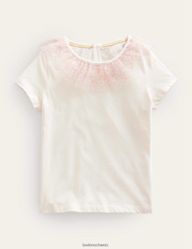 Boden Mädchen Oberteil aus Tüll-Jersey VH86PT2975 Kleidung Vanilleschote