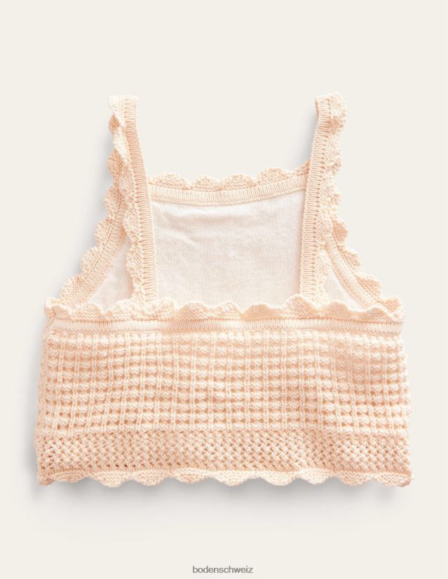 Boden Mädchen Oberteil mit Scheinhäkelmuster VH86PT3085 Kleidung Dorset-Creme