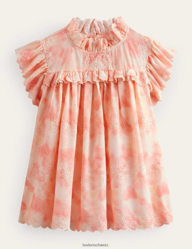 Boden Mädchen Oberteil mit gewebter Stickerei VH86PT2956 Kleidung rosa Krawattenfarbe