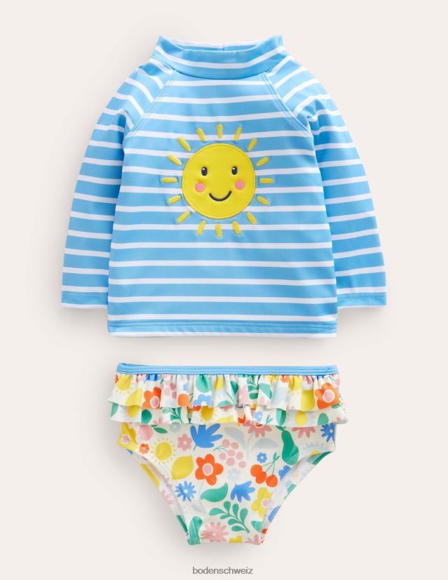 Boden Mädchen Rüschenwesten-Set VH86PT3112 Kleidung Multi-Feiertagsblumen