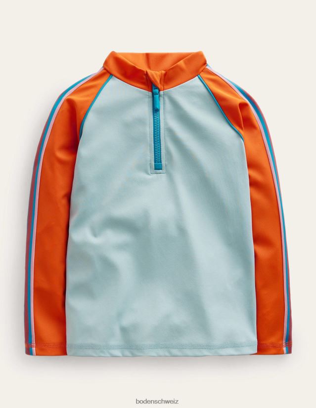 Boden Mädchen Rash-Weste mit halbem Reißverschluss VH86PT3067 Kleidung Turmalin