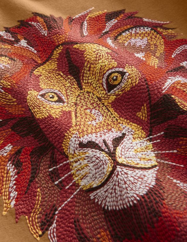 Boden Mädchen Superstitch-T-Shirt VH86PT3200 Kleidung butterscotchbraun