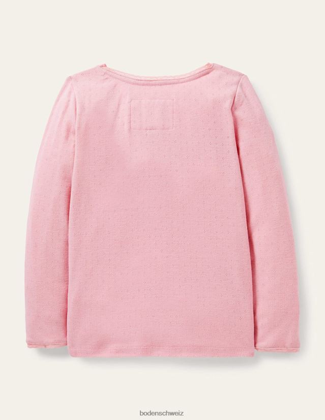 Boden Mädchen Superweiches Pointelle-T-Shirt VH86PT769 Kleidung Formica rosa