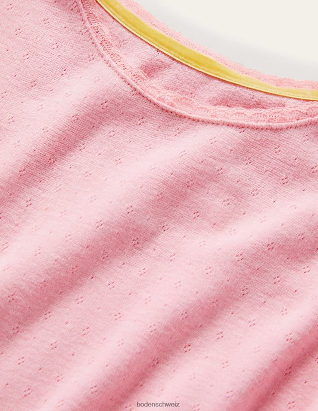 Boden Mädchen Superweiches Pointelle-T-Shirt VH86PT769 Kleidung Formica rosa