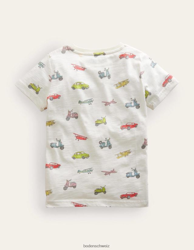 Boden Mädchen T-Shirt mit Allover-Print VH86PT3250 Kleidung mehrere Autos