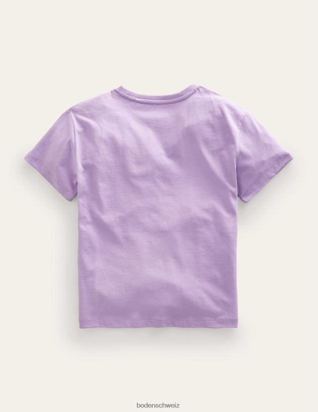 Boden Mädchen T-Shirt mit bedrucktem Slogan VH86PT2947 Kleidung neblige Lavendel-Selbstliebe