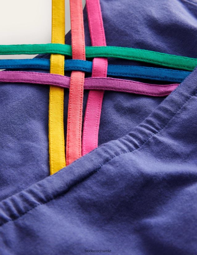 Boden Mädchen Weste mit farbigen Trägern VH86PT3081 Kleidung Weiches Steuerbordblau