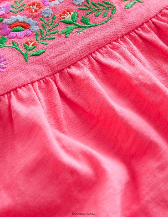 Boden Mädchen besticktes Jersey-Oberteil VH86PT2856 Kleidung Lutscher rosa