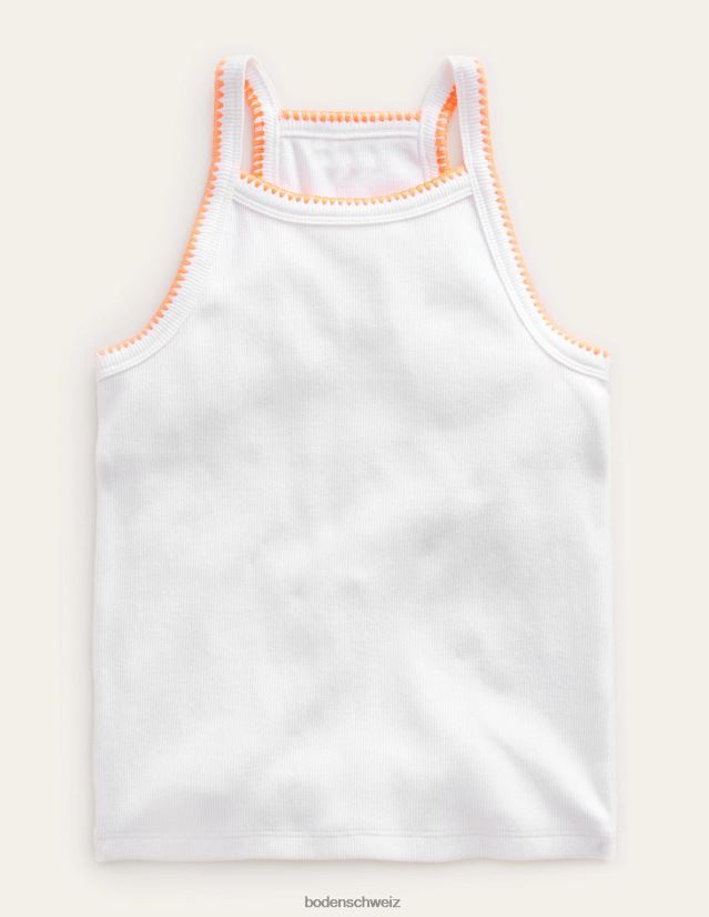 Boden Mädchen weggeschnittene Weste VH86PT764 Kleidung Weiß