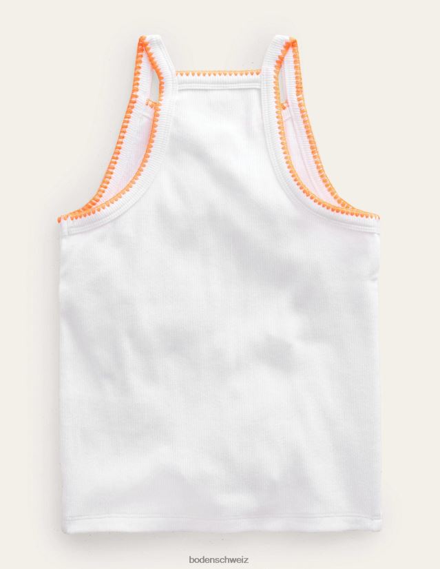 Boden Mädchen weggeschnittene Weste VH86PT764 Kleidung Weiß