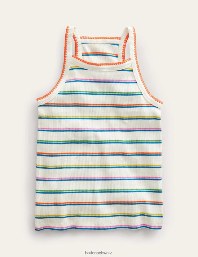 Boden Mädchen weggeschnittene Weste VH86PT772 Kleidung leuchtendes Blütenblattrosa/Inselblau