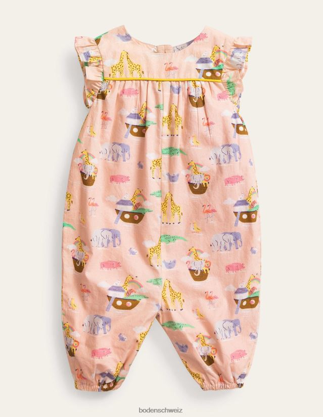 Boden Mädchen Strampler mit Rüschenprint VH86PT3124 Kleidung Staubrosa Tiere der Provence