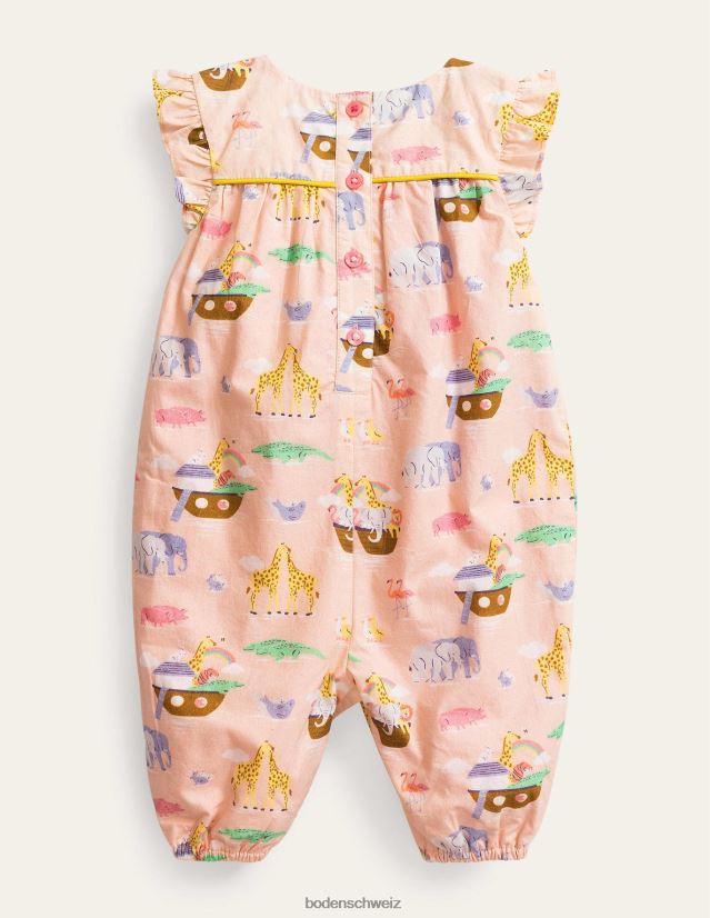 Boden Mädchen Strampler mit Rüschenprint VH86PT3124 Kleidung Staubrosa Tiere der Provence