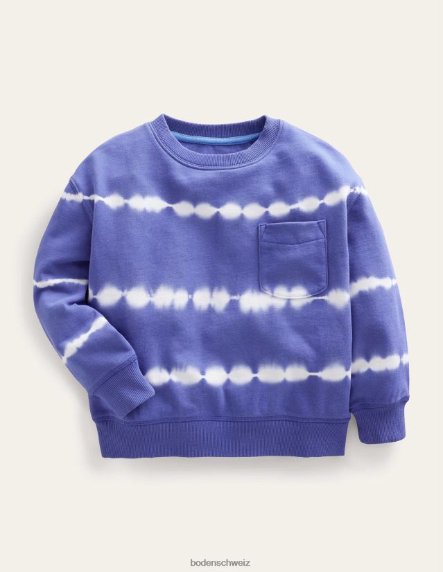 Boden Mädchen Batik-Sweatshirt VH86PT3155 Kleidung blau/elfenbein