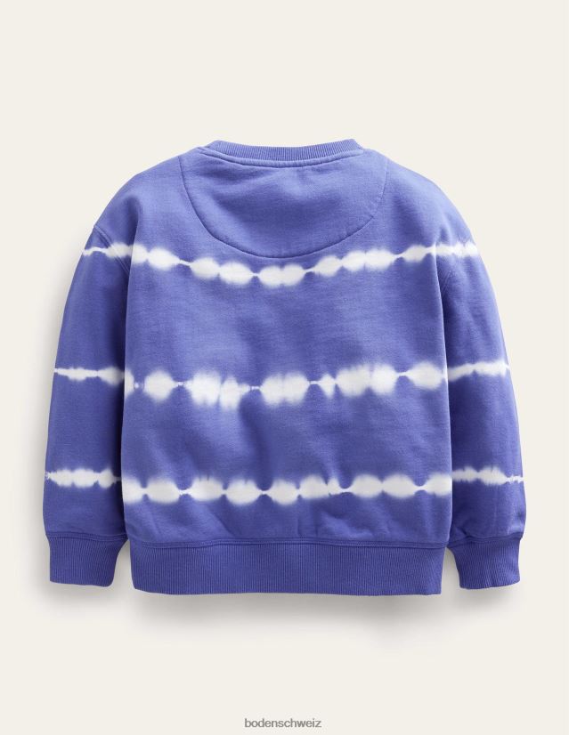 Boden Mädchen Batik-Sweatshirt VH86PT3155 Kleidung blau/elfenbein
