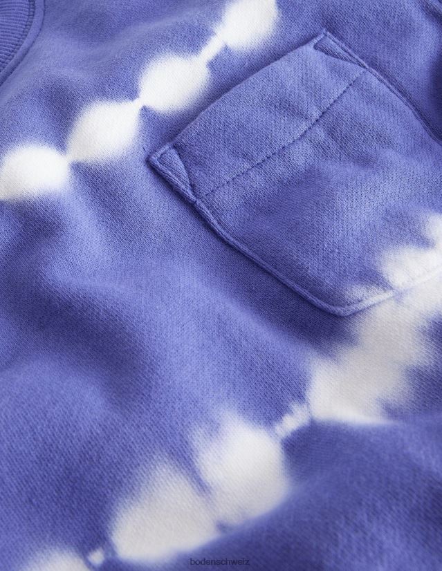 Boden Mädchen Batik-Sweatshirt VH86PT3155 Kleidung blau/elfenbein