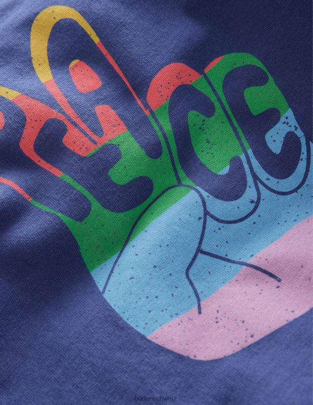 Boden Mädchen Friedens-Sweatshirt VH86PT2946 Kleidung Steuerbordfrieden