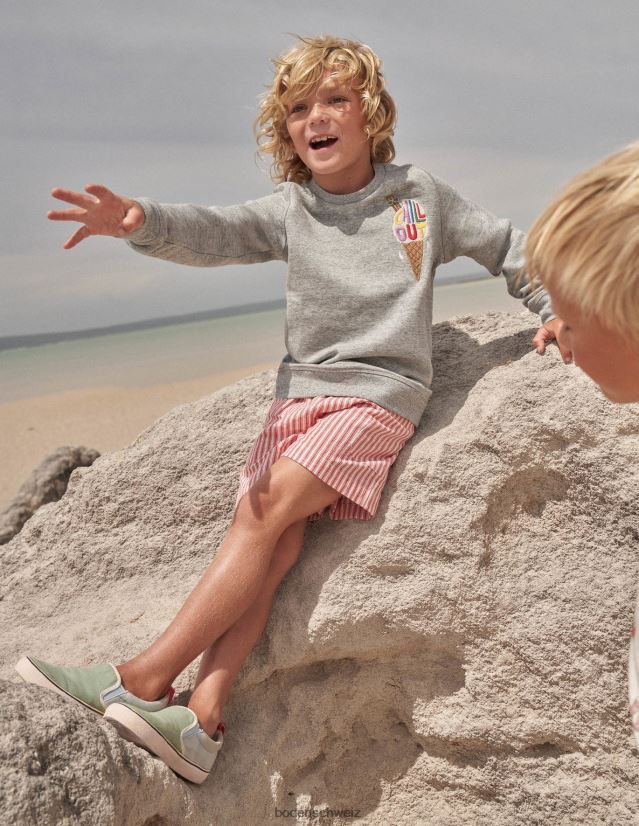 Boden Mädchen Grafik-Sweatshirt VH86PT2968 Kleidung graues Eis