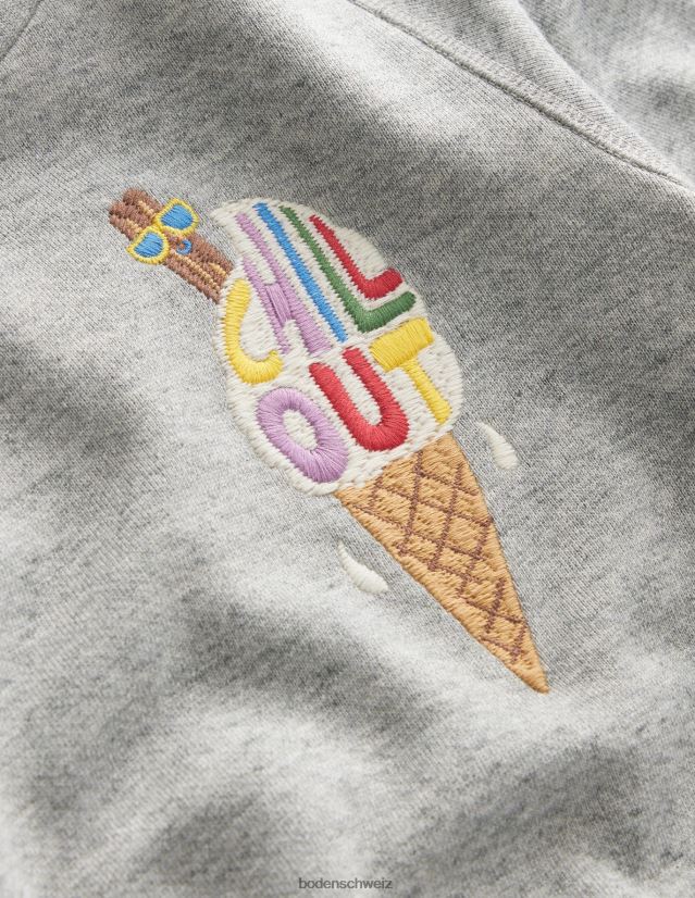 Boden Mädchen Grafik-Sweatshirt VH86PT2968 Kleidung graues Eis