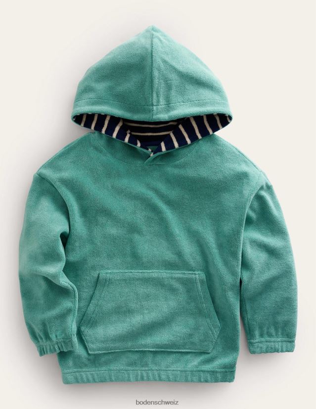 Boden Mädchen Kapuzenpullover aus Frottee VH86PT3187 Kleidung Bucht blau