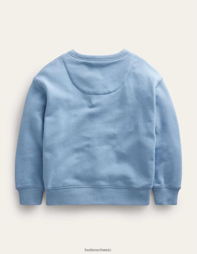Boden Mädchen Logo-Sweatshirt VH86PT2979 Kleidung kieselblau